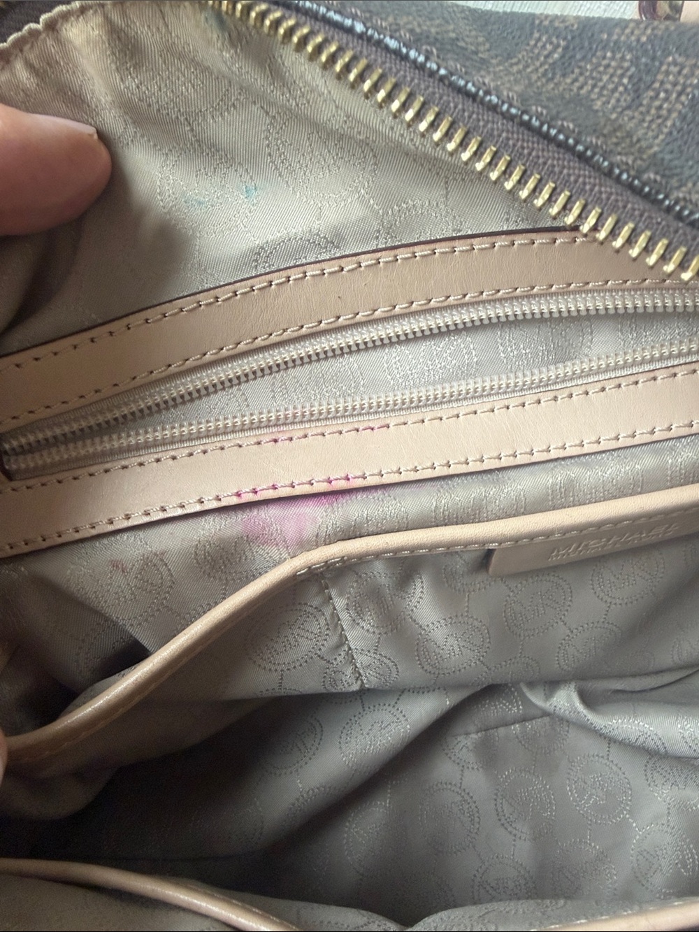 Michael Kors Dark Brown Monogram Satchel - Picture 8 of 10